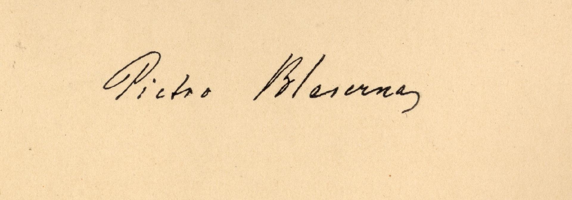 Signature of Pietro Blaserna - Museo Nazionale della Scienza e della Tecnologia Leonardo da Vinci di Milano