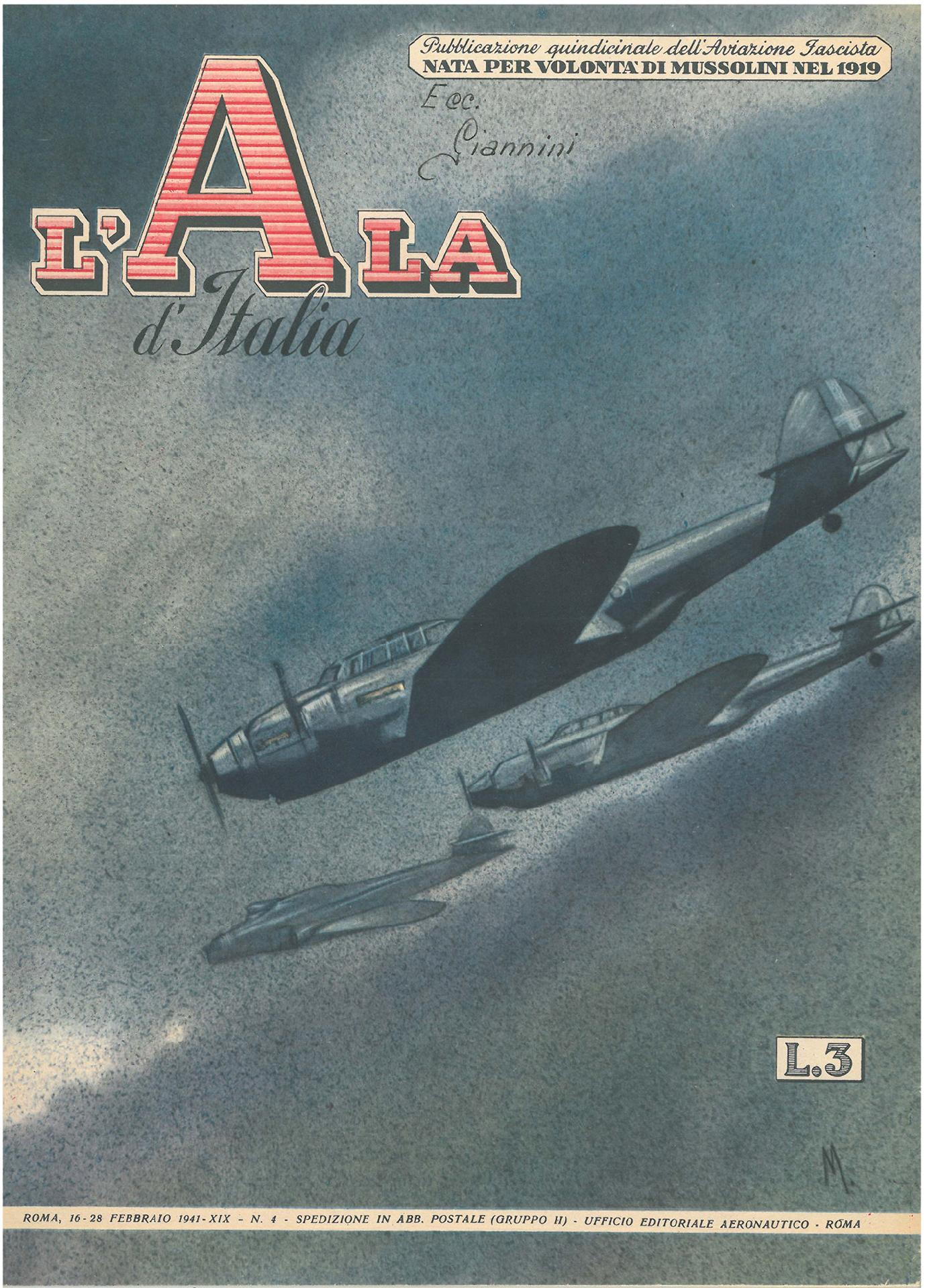 L'Ala d'Italia, Fascist aviation publication n.4 - CC BY-SA Museo Nazionale della Scienza e della Tecnologia Leonardo da Vinci di Milano