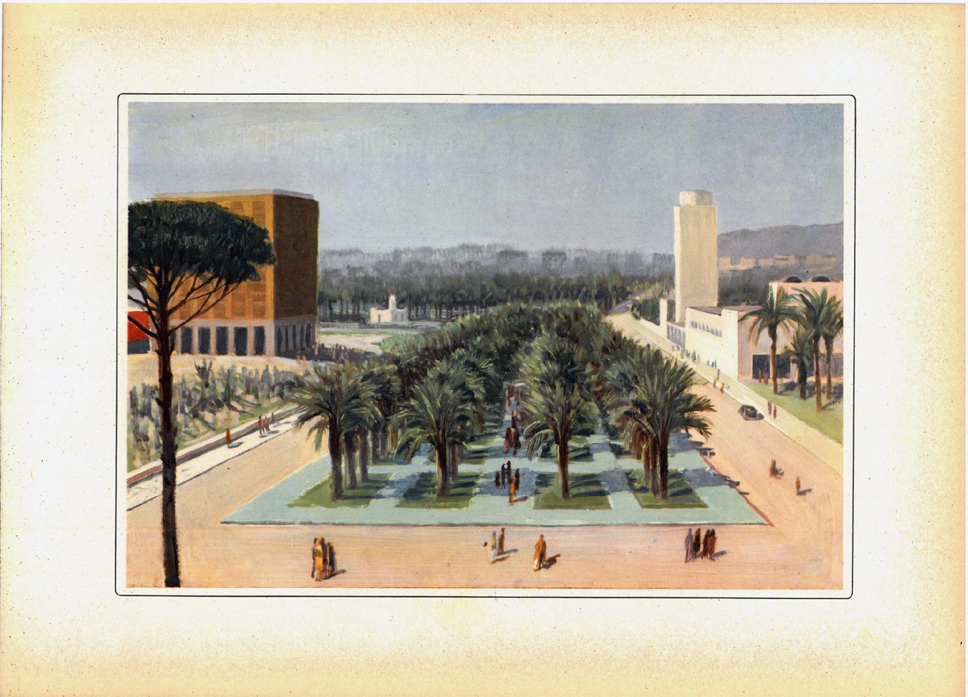 Pavilions of Italian Eastern Africa. Illustration from the exhibition catalog - CC BY-SA Museo Nazionale della Scienza e della Tecnologia Leonardo da Vinci di Milano