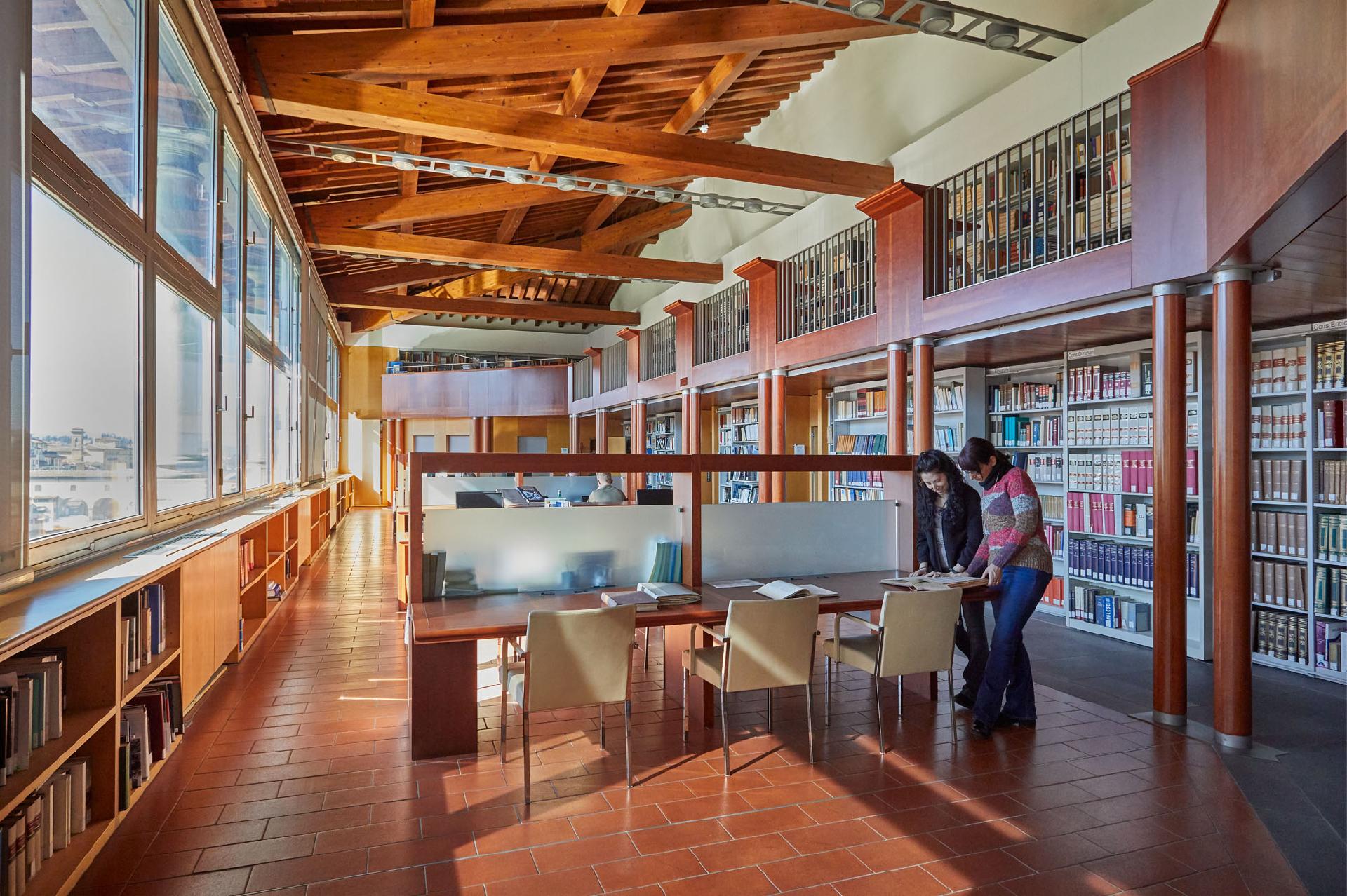 The library reading room, located on the third floor of the Palazzo Castellani - CC BY-SA Museo Galileo